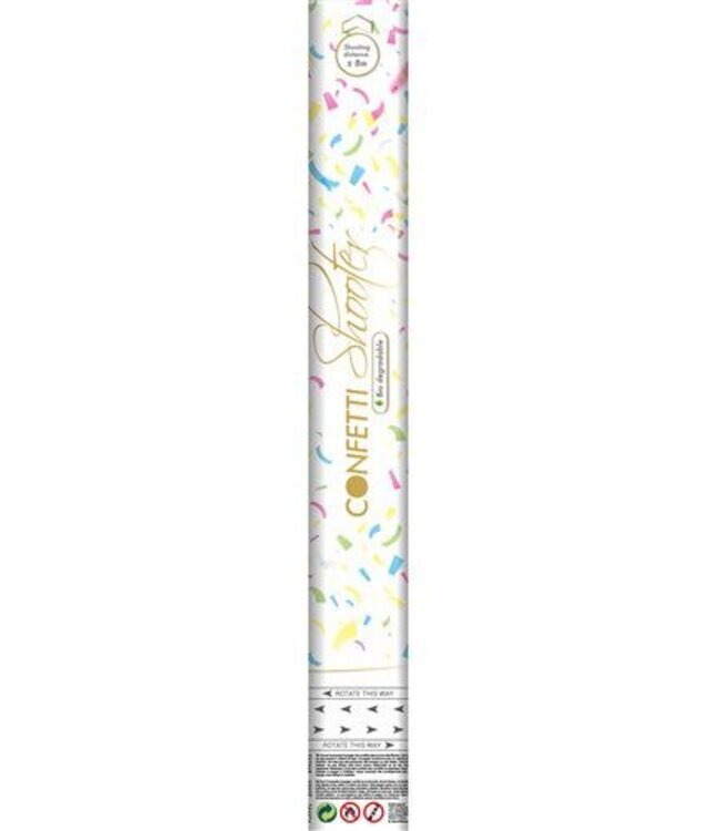 Bio Confetti Shooter Multi Color | Rijstpapier | 40 cm