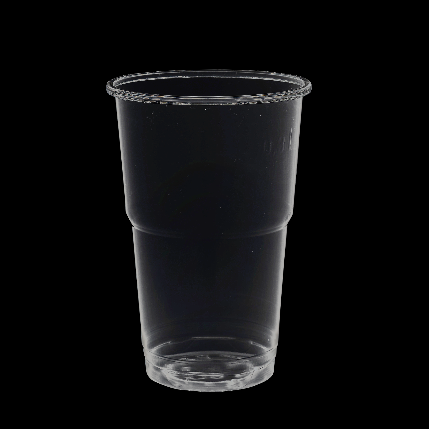Commerline Transparante plastic bekers van 0,4 liter, 200 stuks, plastic bekers, partybekers, kunststof bekers van polypropyleen (PP), waterbekers, uitschenkbekers