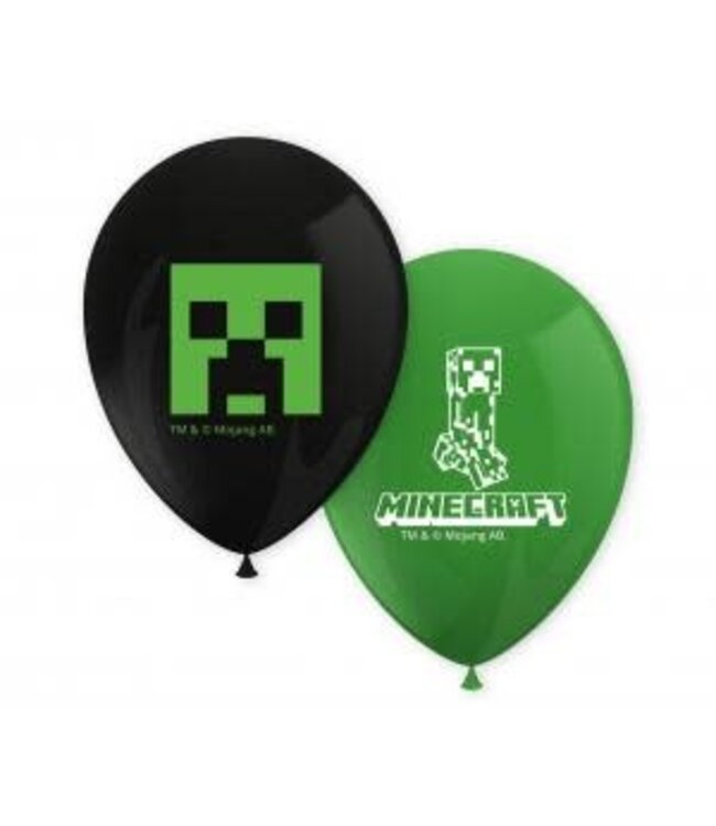 Ballonnen Minecraft | 8 stuks