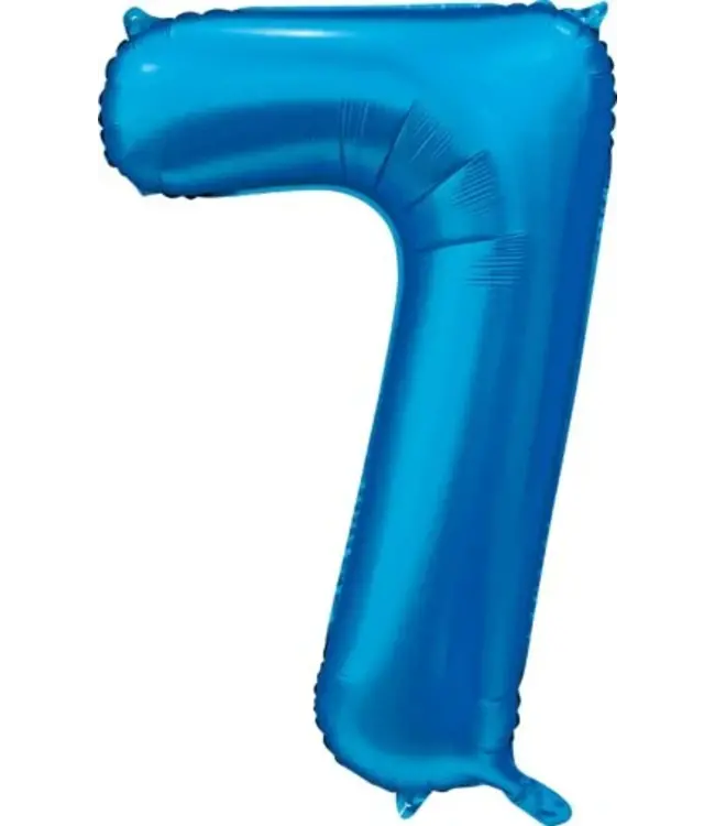 Globos Cijferballon 7 | Blauw | 86cm