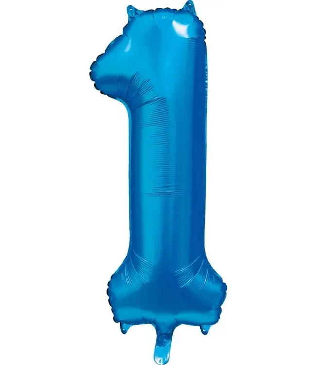 Globos Cijferballon 1 | Blauw | 86cm
