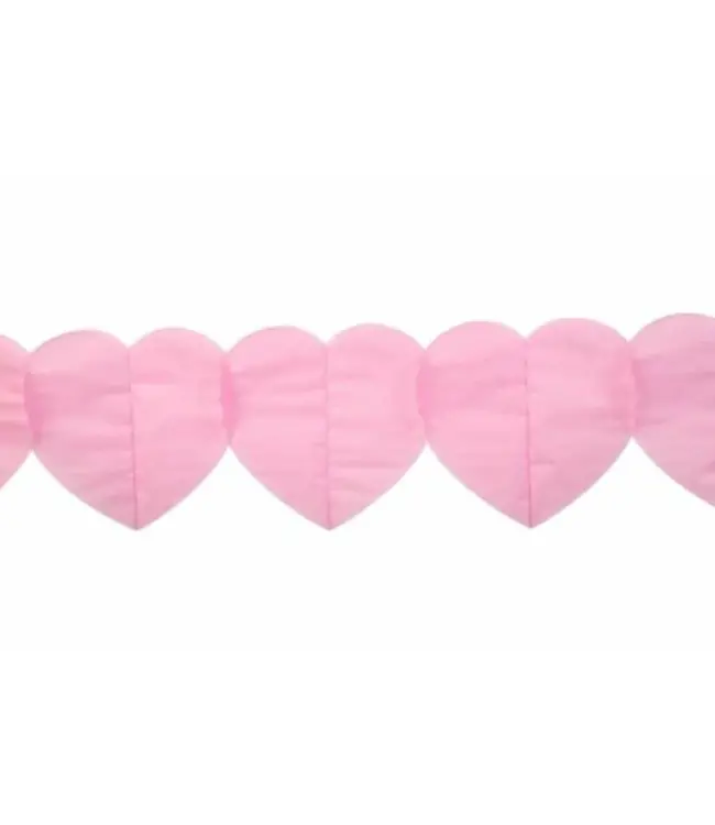Papieren Hartjes slinger | Roze