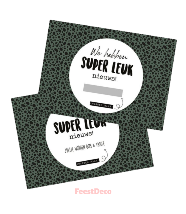 Kraskaart | Jullie worden oom & tante | Groen