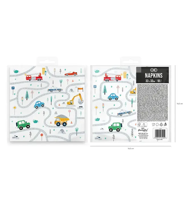 Voertuigen servetten | 10 stuks