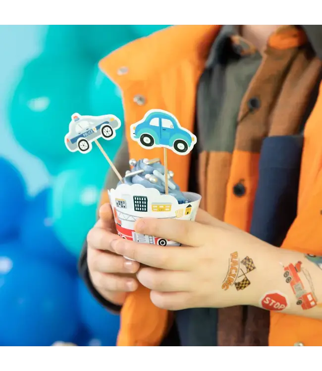 Taarttoppers voertuigen | 8 stuks