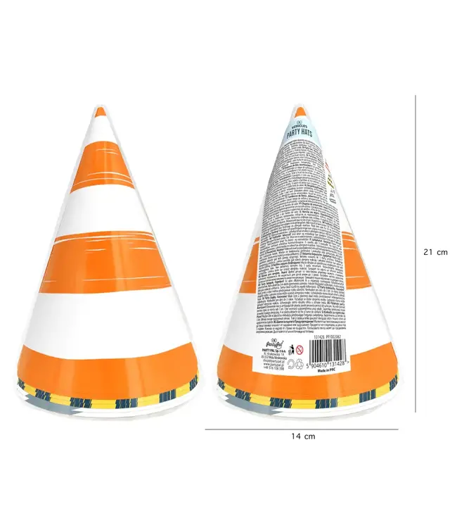 Feesthoedjes voertuigen | 6 stuks