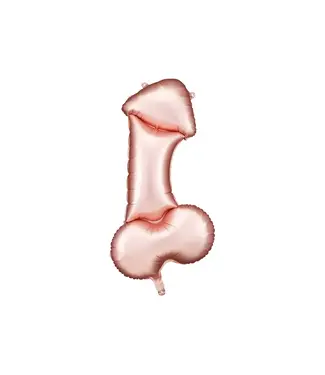 PartyDeco Folie ballon Penis | 55.5x112 cm | Rosé goud