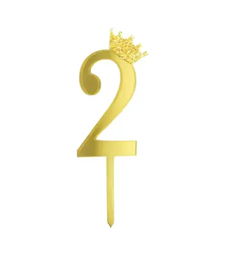 PartyPal Taarttopper 2 kroontje | goud