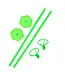 OUTLET Ballon tafelstandaard groen | 2 stuks | 40 cm