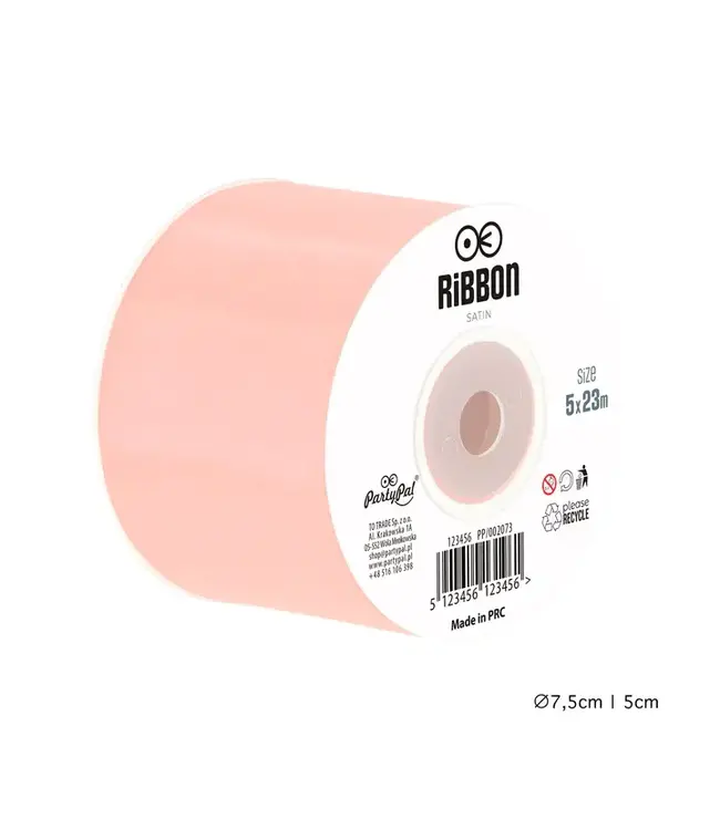 Satijnen lint | rose goud | 5 cm x 23 m