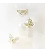 3D muurstickers | vlinders kant | goud | 12 stuks