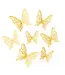 3D muurstickers | Vlinder | Goud | 12 stuks