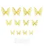 3D muurstickers | Vlinder | Goud | 12 stuks