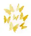 3D muurstickers | Vlinders | goud | 12 stuks