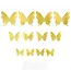 3D muurstickers | Vlinders | goud | 12 stuks