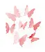 3D muurstickers | Vlinders | Rose goud | 12 stuks