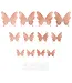 PartyPal 3D muurstickers | Vlinders | Rose goud | 12 stuks