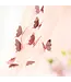 3D muurstickers | Vlinders | Rose goud | 12 stuks