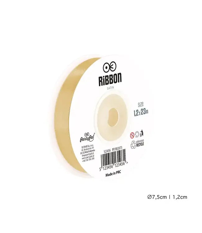 Satijnen lint Goud | 12mm x 23m