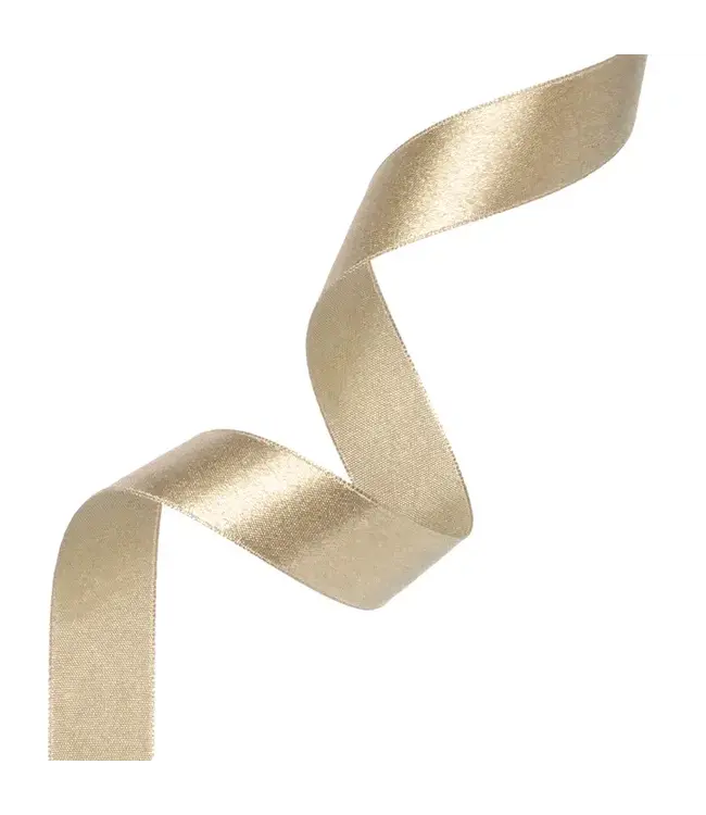 Satijnen lint | Champagne goud | 1,2 cm x 23 m