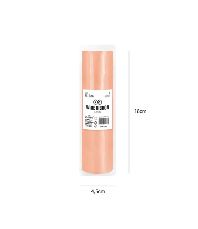 Satijnen tafelloper | rose goud | 16 cm x 9 m