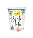 OUTLET Papieren bekers bride to be | vlinders | 6 stuks