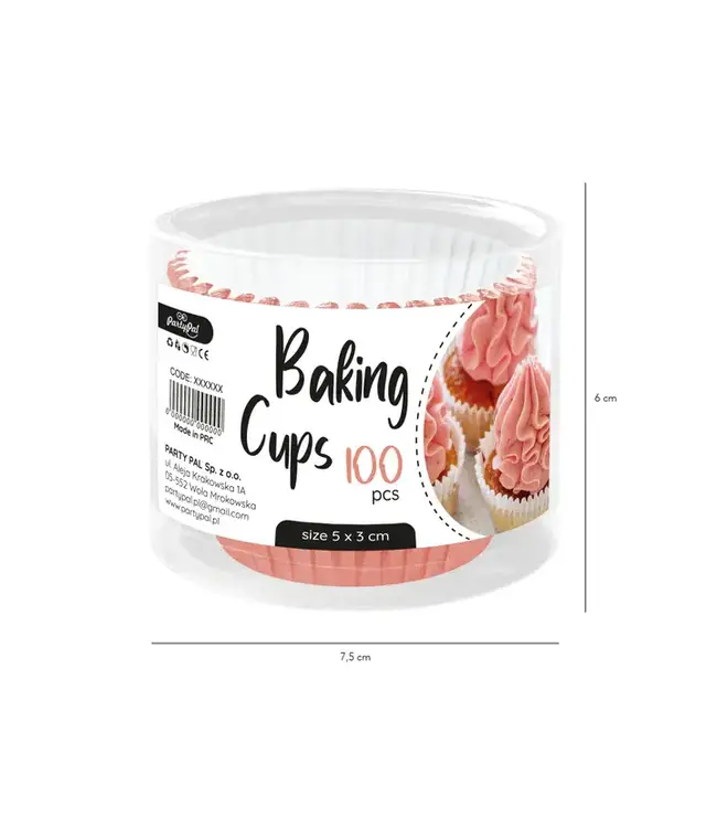 Muffinvormpjes | rose goud | 100 stuks