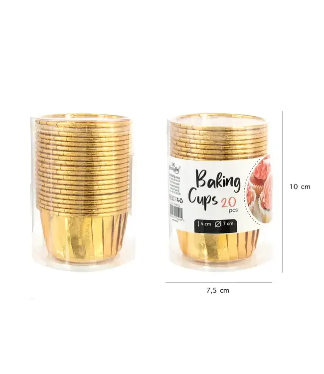 Cupcakevormpjes goud | 20 stuks