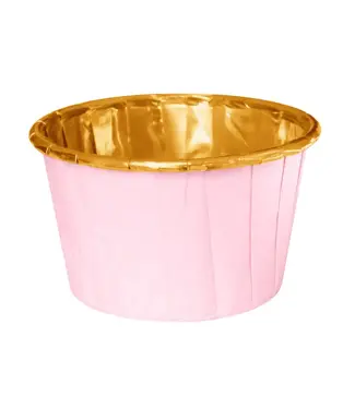 PartyPal Cupcakevormpjes | roze en goud | 20 stuks