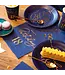 Servetten happy birthday | 18 jaar | marineblauw en goud | 10 stuks