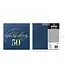 PartyPal Servetten happy birthday | 50 jaar | marineblauw en goud | 10 stuks