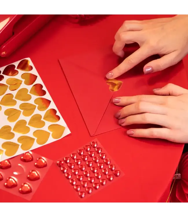 Hartstickers | goud | 30 stuks