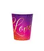 Papieren bekertjes love | 6 stuks