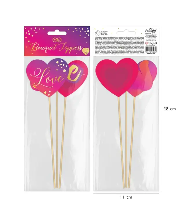 Toppers Love | 3 stuks