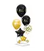 DIY ballonnen set happy birthday | zwart en goud | 6 stuks