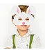 PartyPal Masker konijn | Vilt | 19,5 x 13 cm