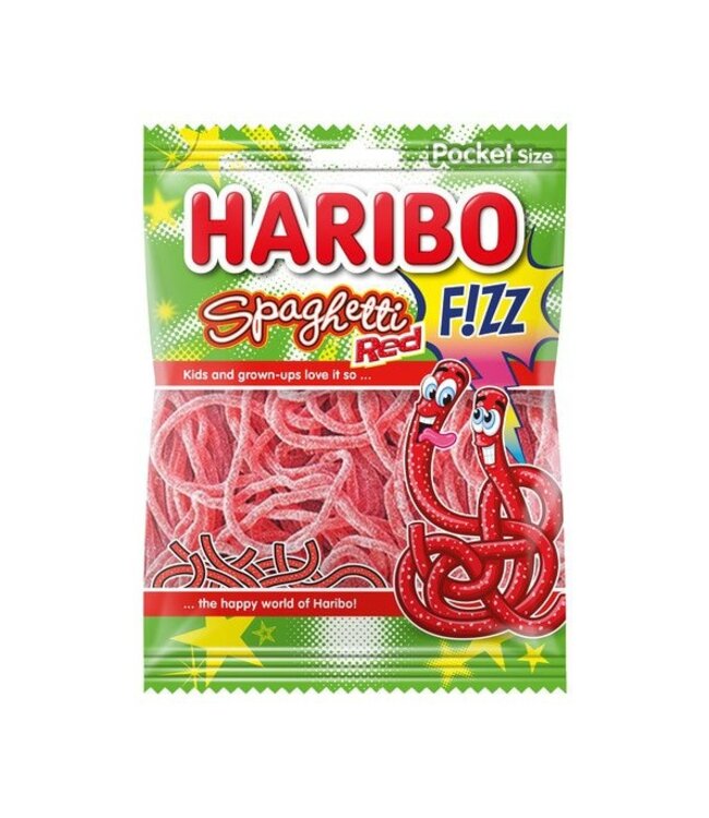 Feestdeco sweets Haribo Spaghetti Red F!ZZ | 70 gram