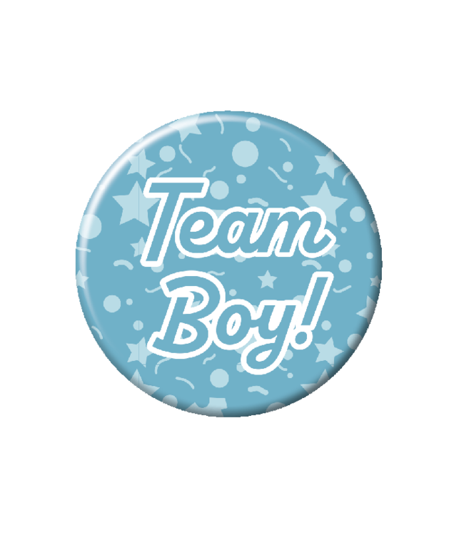 Button Team Boy | Blauw | Ø 5.5cm