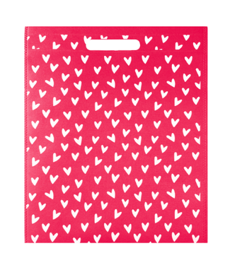 KP Tasje Hartjes voor jou ROZE | 30 x 39 cm | Non woven