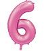 OUTLET Cijferballon 6 lichtroze | 86cm