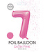 Cijferballon 7 lichtroze | 86cm