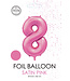 Cijferballon 8 lichtroze | 86cm