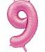 Cijferballon 9 lichtroze | 86cm