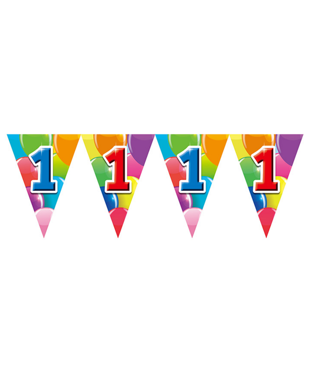 Vlaggenlijn "1" feest | 10 meter