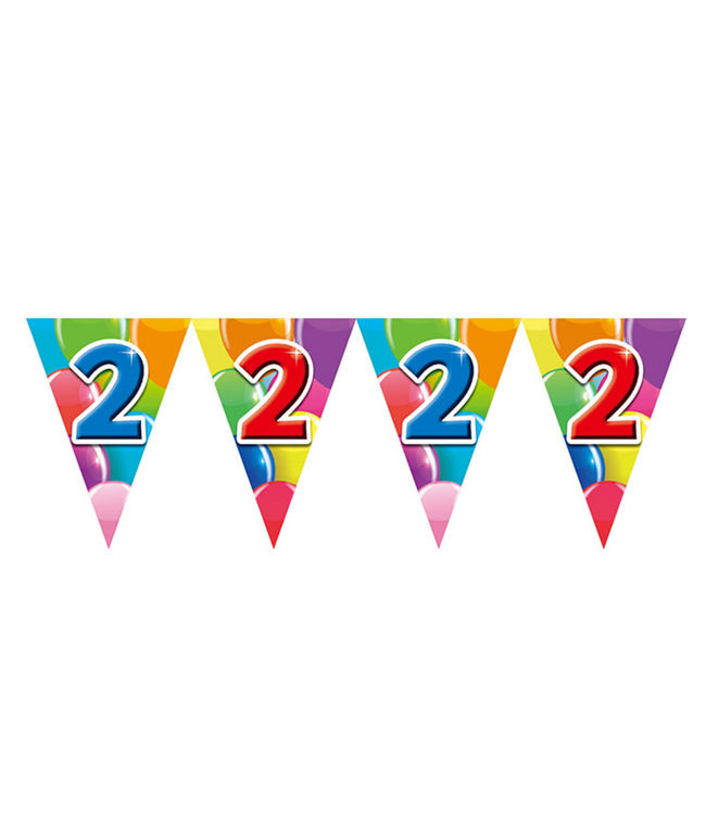 Vlaggenlijn "2" feest | 10 meter