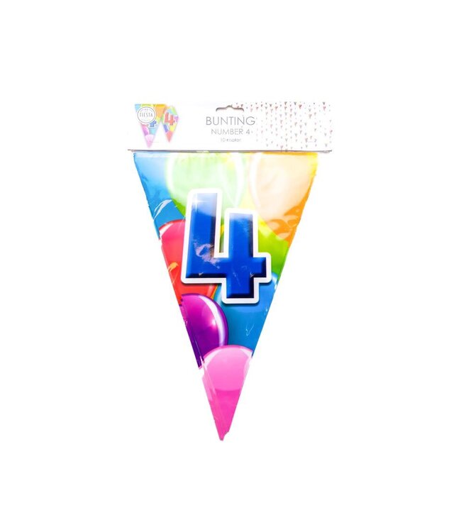 Vlaggenlijn "4" feest | 10 meter