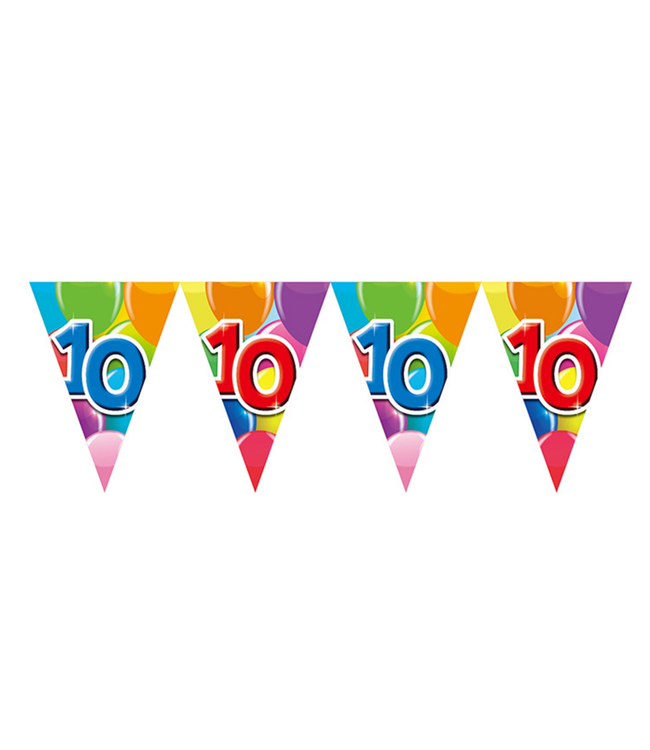 Vlaggenlijn "10" feest | 10 meter