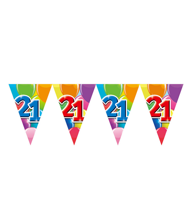 Vlaggenlijn "21" feest | 10 meter