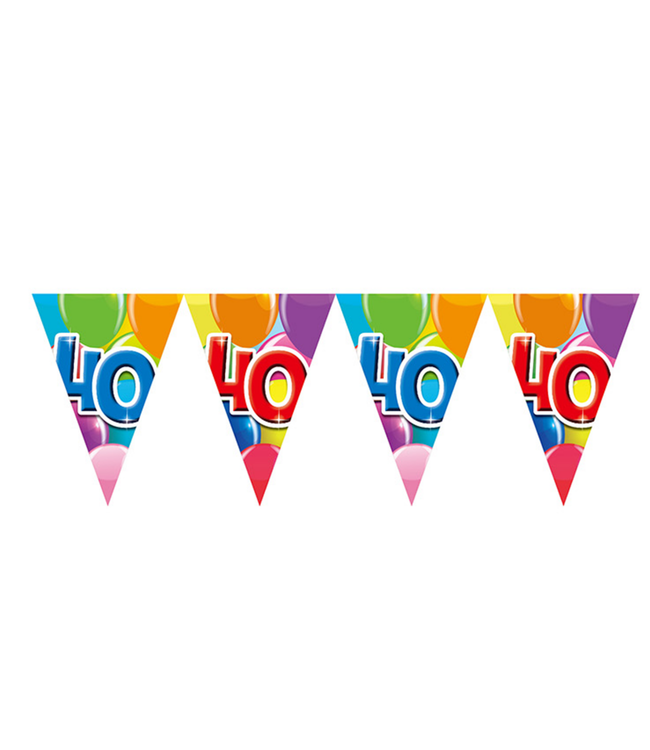 Vlaggenlijn "40" feest | 10 meter