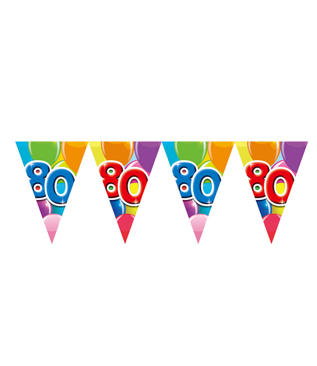 Vlaggenlijn "80" feest | 10 meter